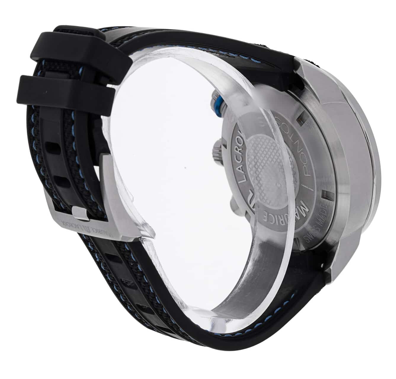 Maurice Lacroix Pontos S Black Baton Dial Rubber Strap